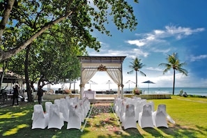 Outdoor wedding area