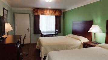 Desk, iron/ironing board, WiFi (free), bed sheets