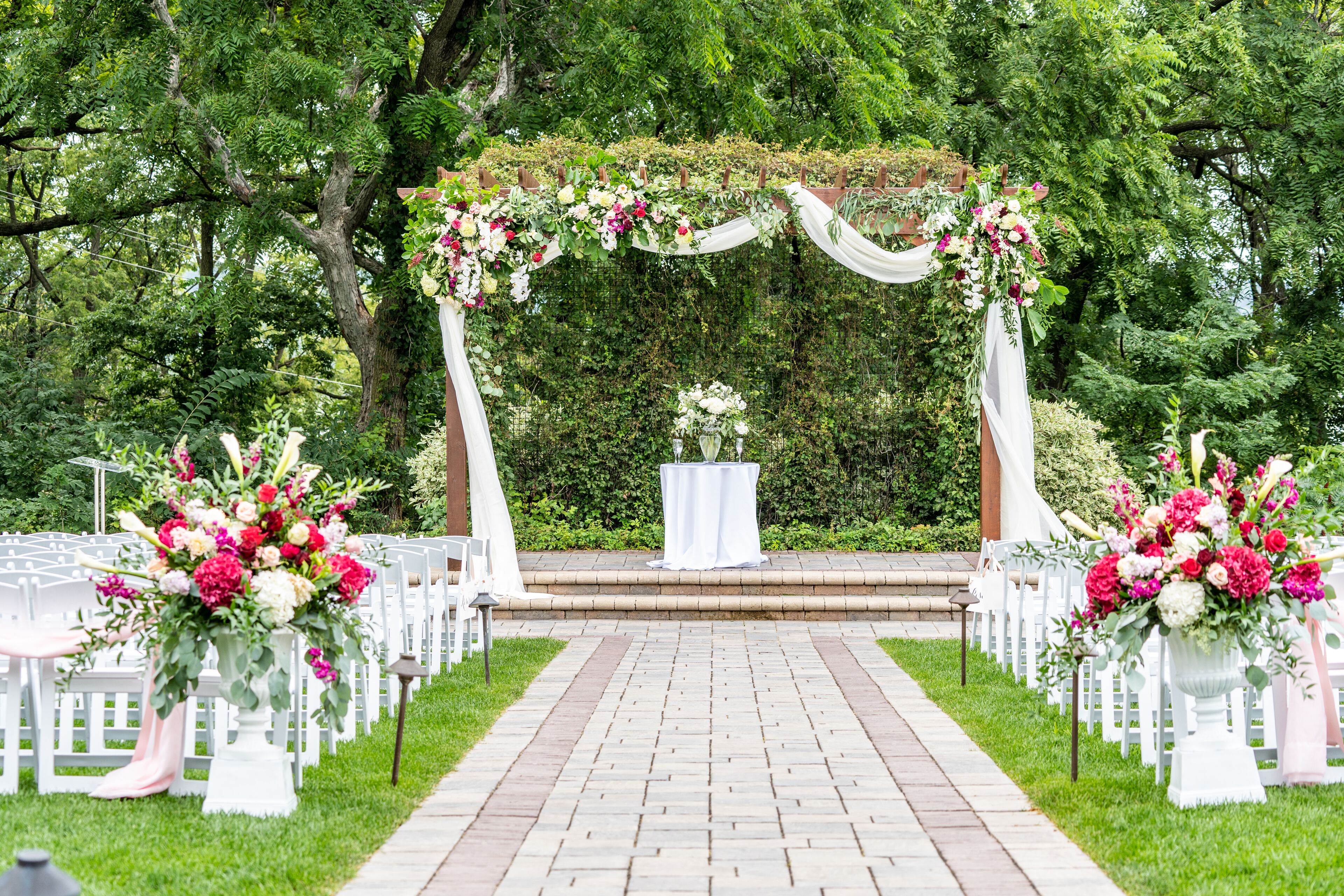 outdoor wedding area