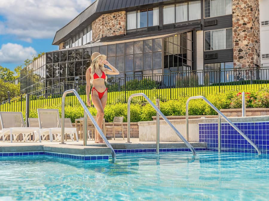 Indoor pool, seasonal outdoor pool, pool cabanas (surcharge)