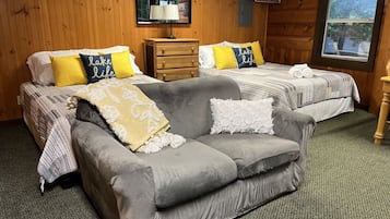 Casa de campo, para no fumadores, vista al lago | Área de sala de estar | Televisión