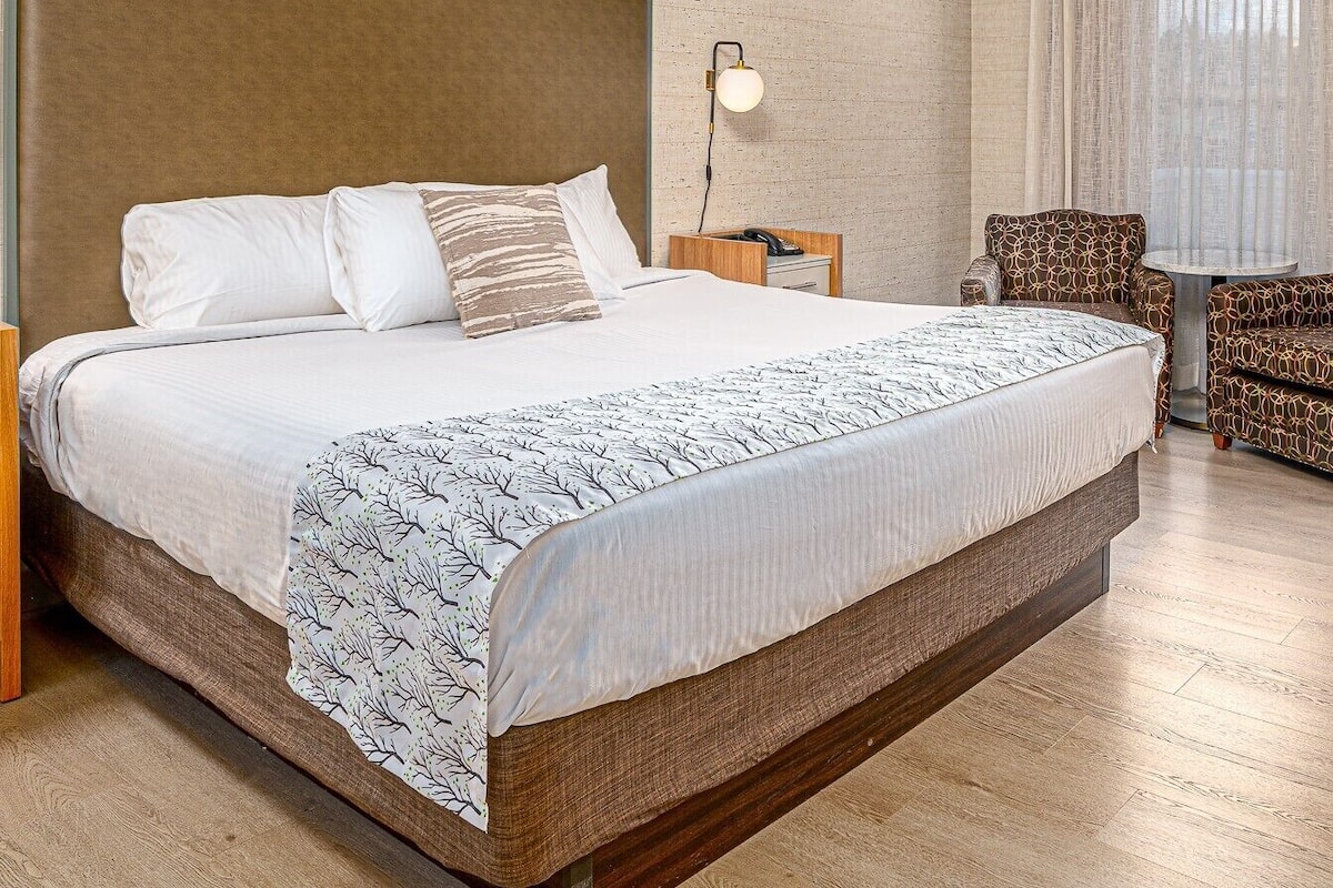 Basic-Zimmer, 1 King-Bett | 1 Schlafzimmer, hochwertige Bettwaren, Verdunkelungsvorhänge