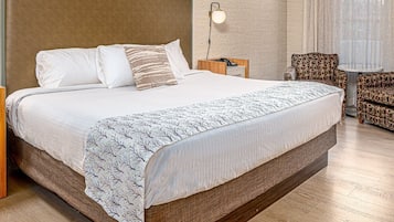 Basic Room, 1 King Bed | 1 bedroom, premium bedding, blackout drapes, iron/ironing board