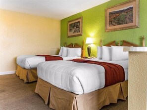 Blackout drapes, bed sheets