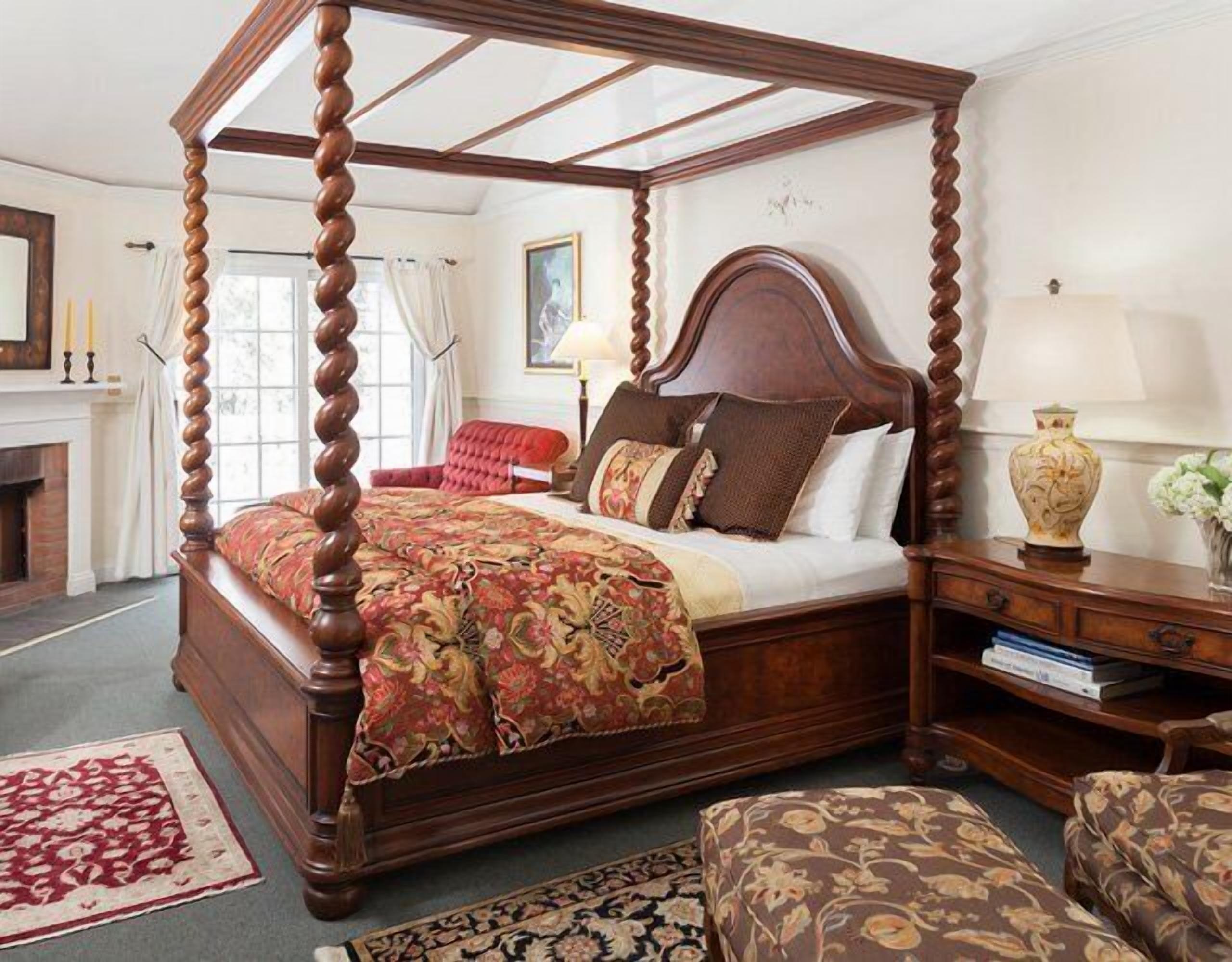 premium bedding, down duvets, pillow-top beds, individually decorated