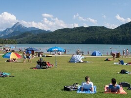 Sun loungers, beach umbrellas, beach towels, fishing