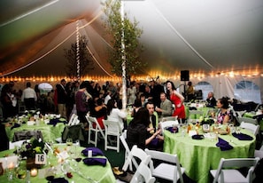 Outdoor wedding area