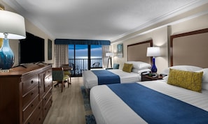 Tower Oceanfront Efficiency - 2 Queen Beds with Kitchen | Literie de qualité, coffre-fort, rideaux d’obscurcissement