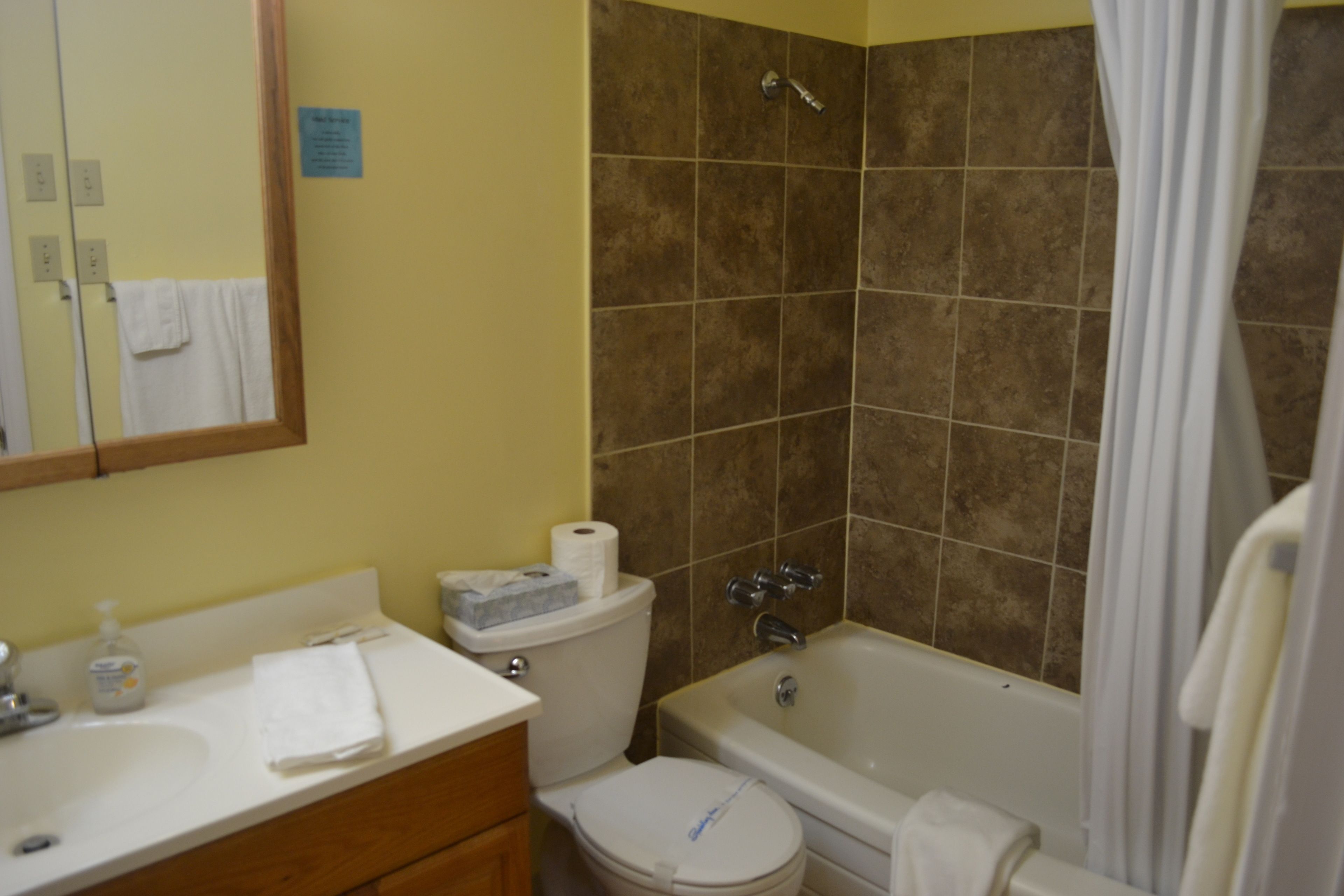 standard suite, 1 bedroom, partial ocean view | bathroom | combined shower/bathtub, hair dryer, towels