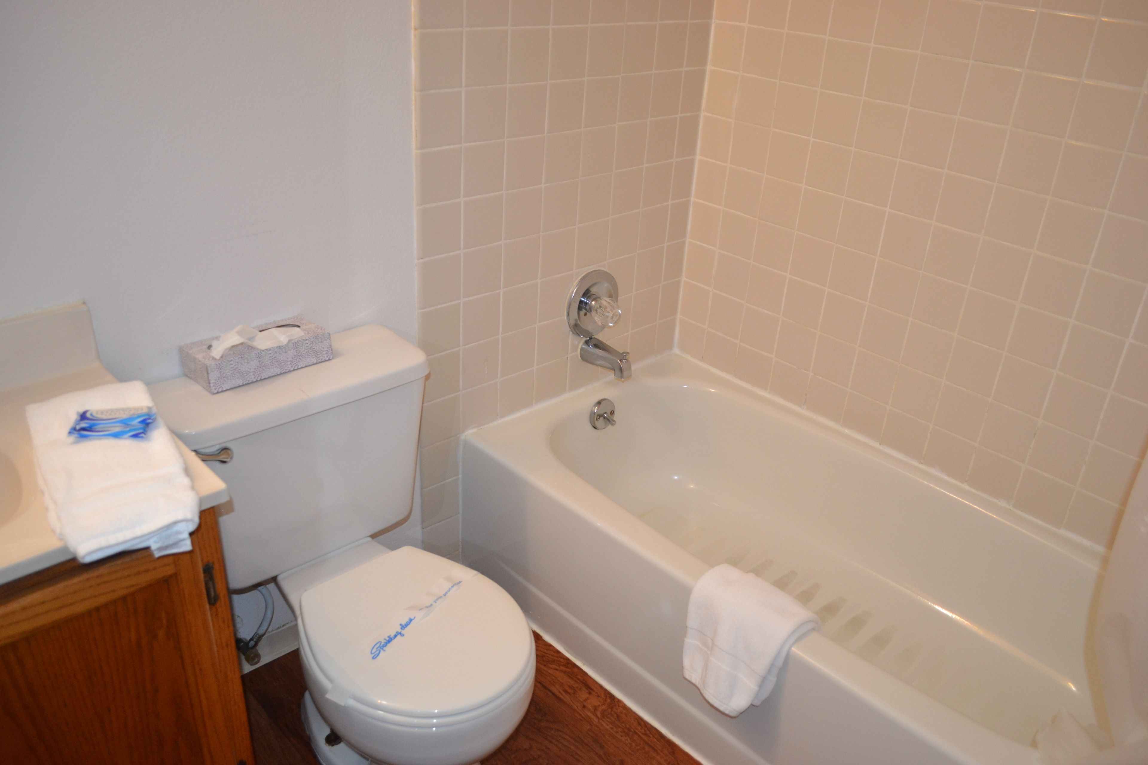 standard room, 2 single beds | bathroom | combined shower/bathtub, hair dryer, towels