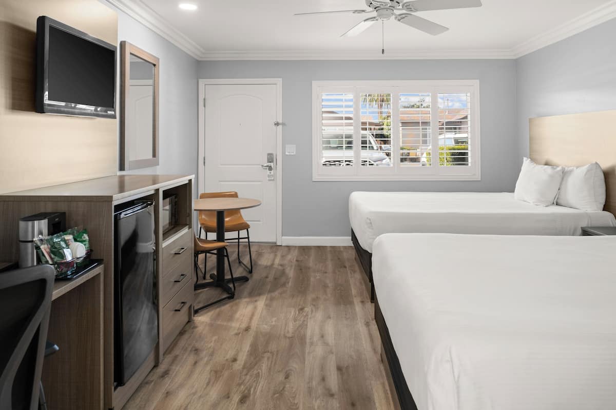 Room, 2 Queen Beds | Premium bedding, memory foam beds, blackout drapes, soundproofing