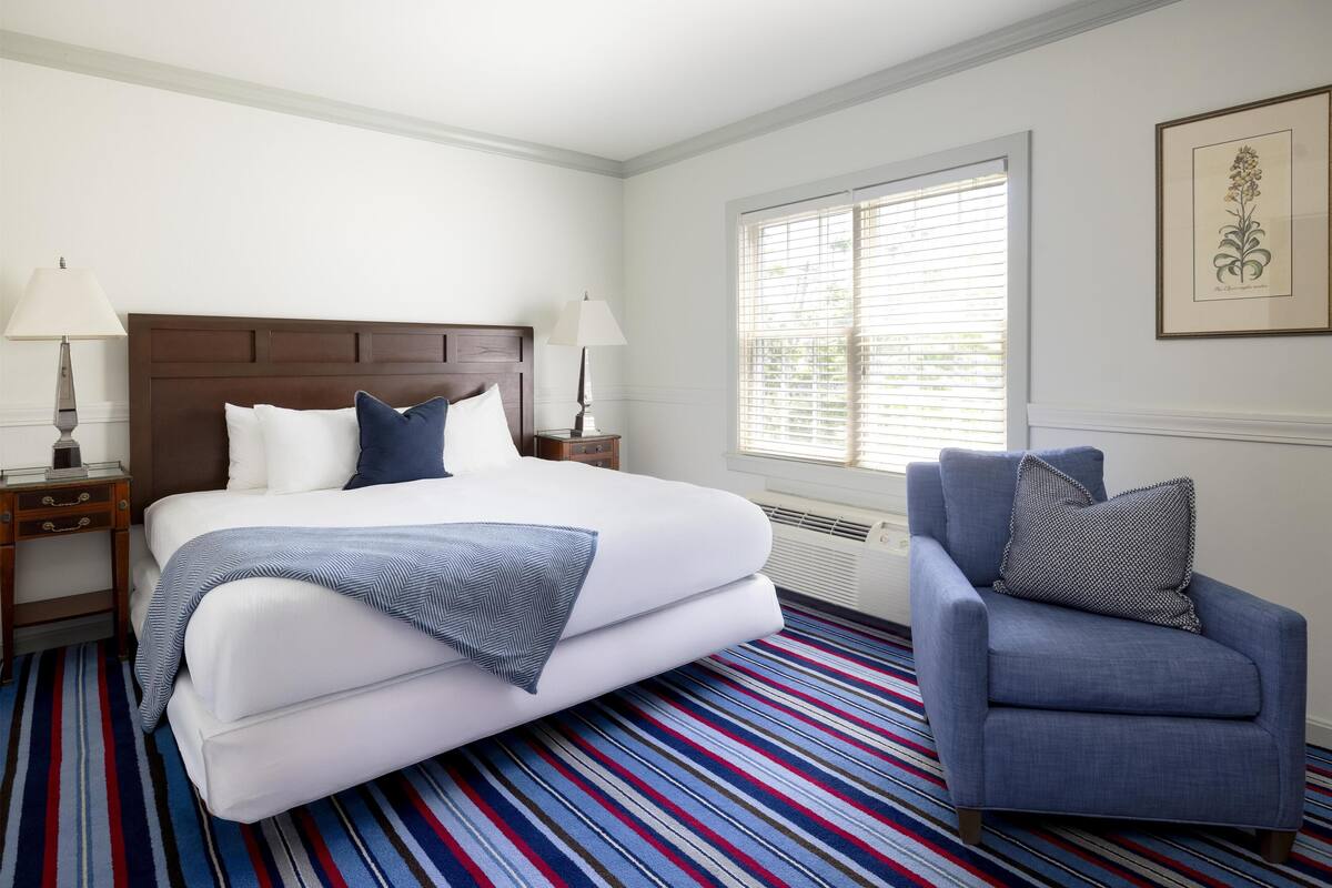 客房, 壁炉 (Dock Square King ) | 高档床上用品、羽绒被、特色装修、特色家居