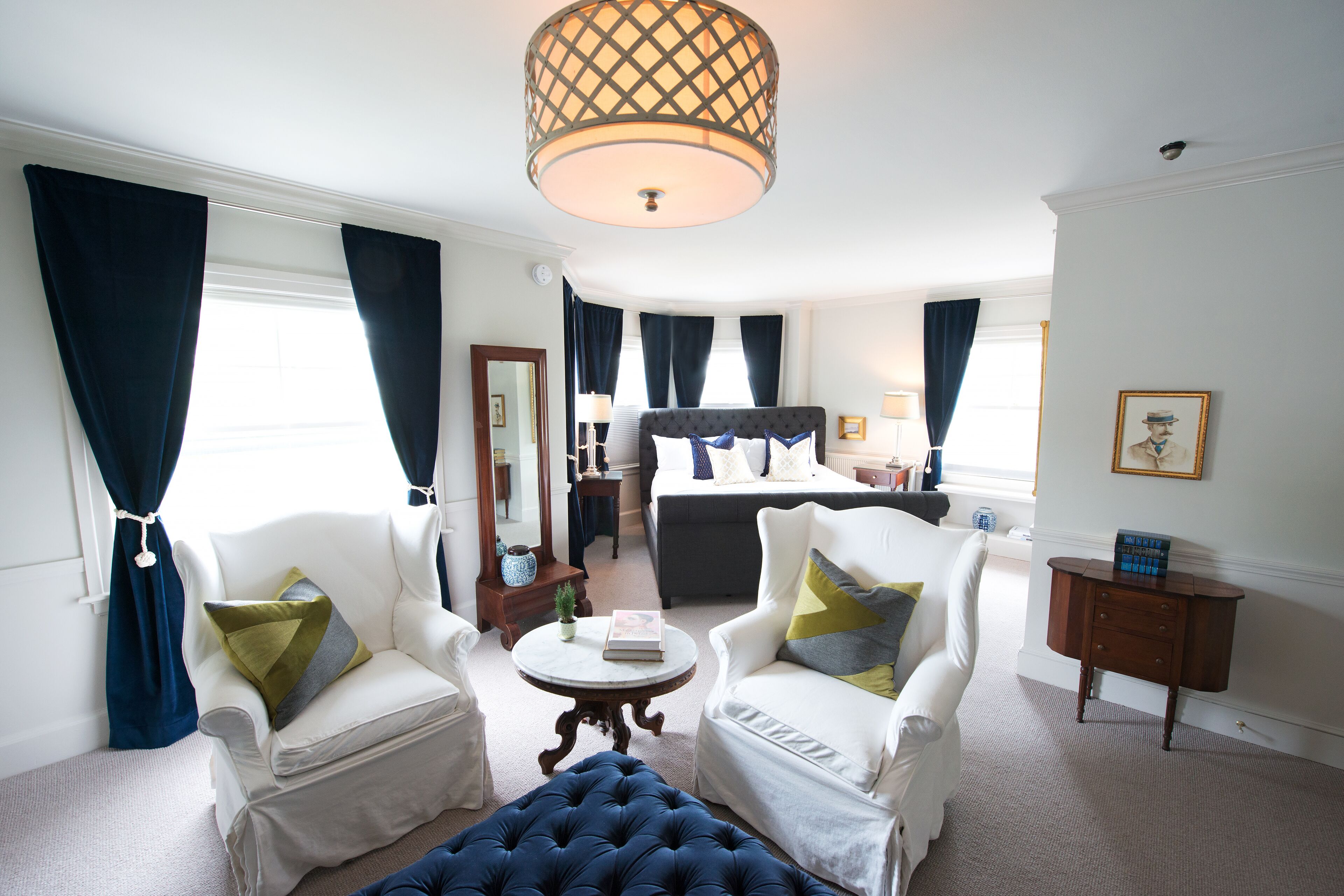 room (thompson suite with fireplace) | 1 bedroom, premium bedding, down duvets, individually decorated