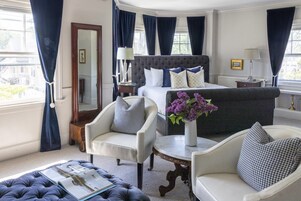 Suite, Fireplace (Thompson) | Premium bedding, down comforters, individually decorated