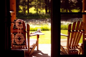 Deluxe Room, 1 Queen Bed (Riverside) | Terrace/patio - Rainbow Ranch Lodge (Gallatin Gateway)