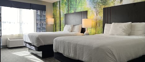 Habitación doble Deluxe, 2 camas Queen size (2 Queen) | Wifi gratis, ropa de cama y despertador