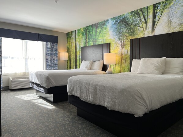 Deluxe Double Room, 2 Queen Beds (2 Queen) | 1 bedroom, free WiFi, bed sheets, alarm clocks