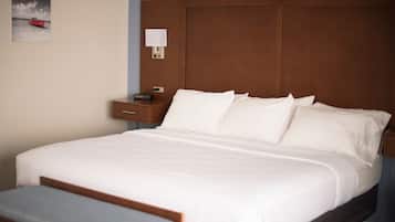 Down comforters, desk, soundproofing, iron/ironing board