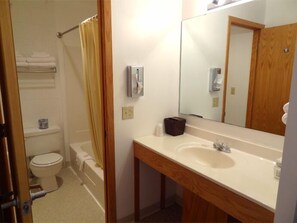 샤워기/욕조 결합, 무료 세면용품, 헤어드라이어, 타월