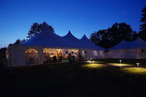 Outdoor banquet area