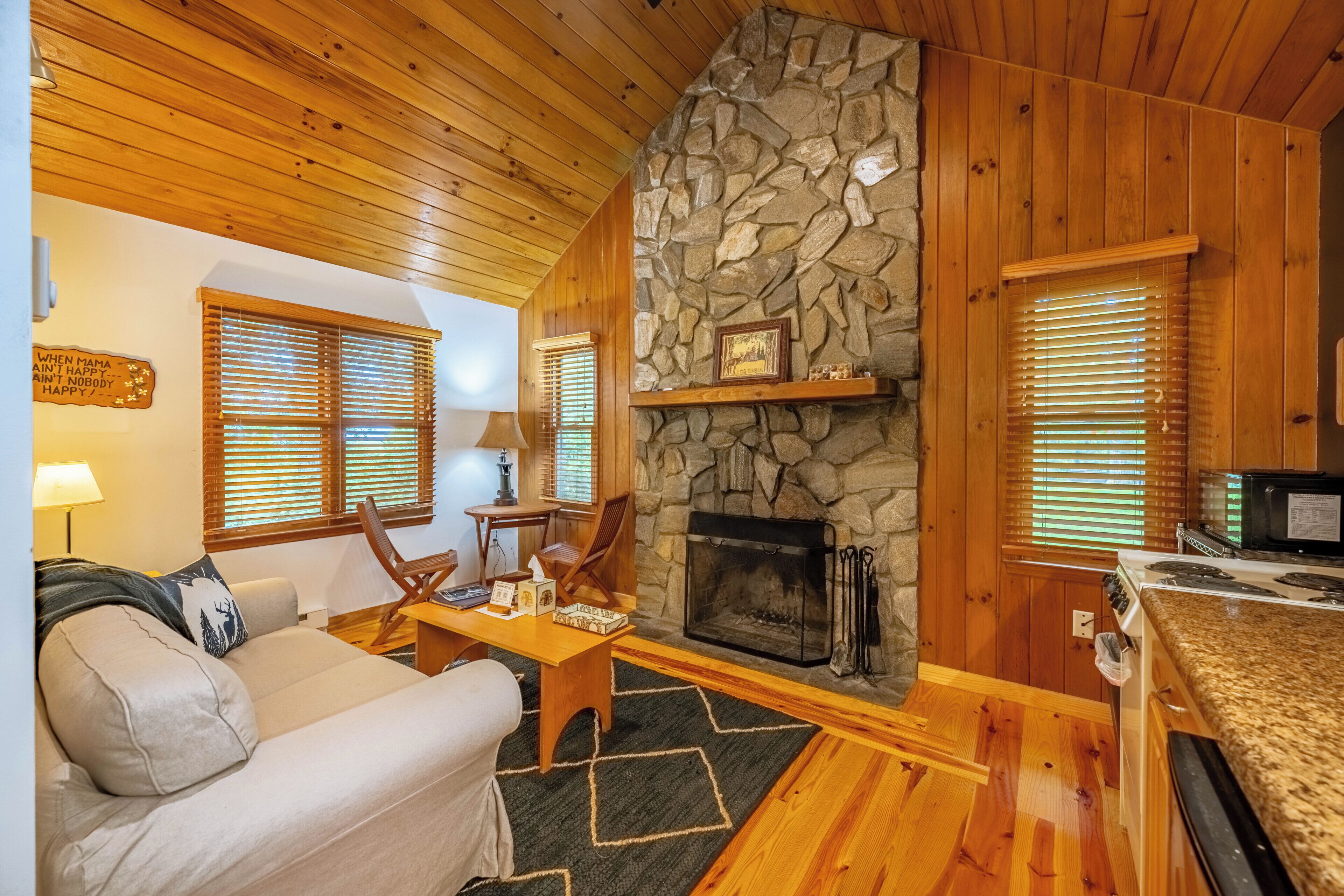 Superior Cabin, Ensuite, Mountain View (Blue Moss) | Living area