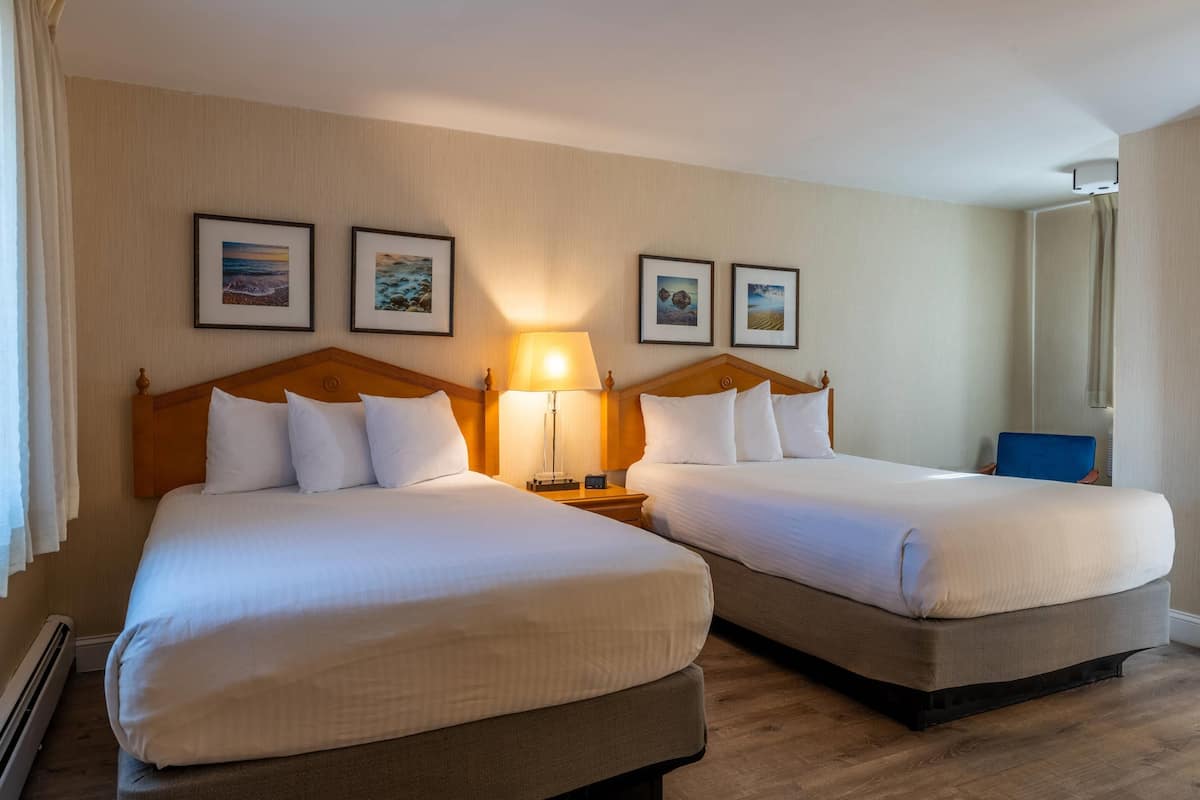 Standard Room, 2 Double Beds, Non Smoking, Refrigerator & Microwave | Hypo-allergenic bedding, desk, blackout drapes, iron/ironing board