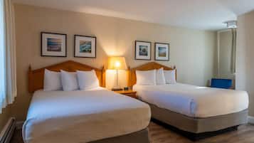 Standard Room, 2 Double Beds, Non Smoking, Refrigerator & Microwave | Hypo-allergenic bedding available, desk, blackout drapes