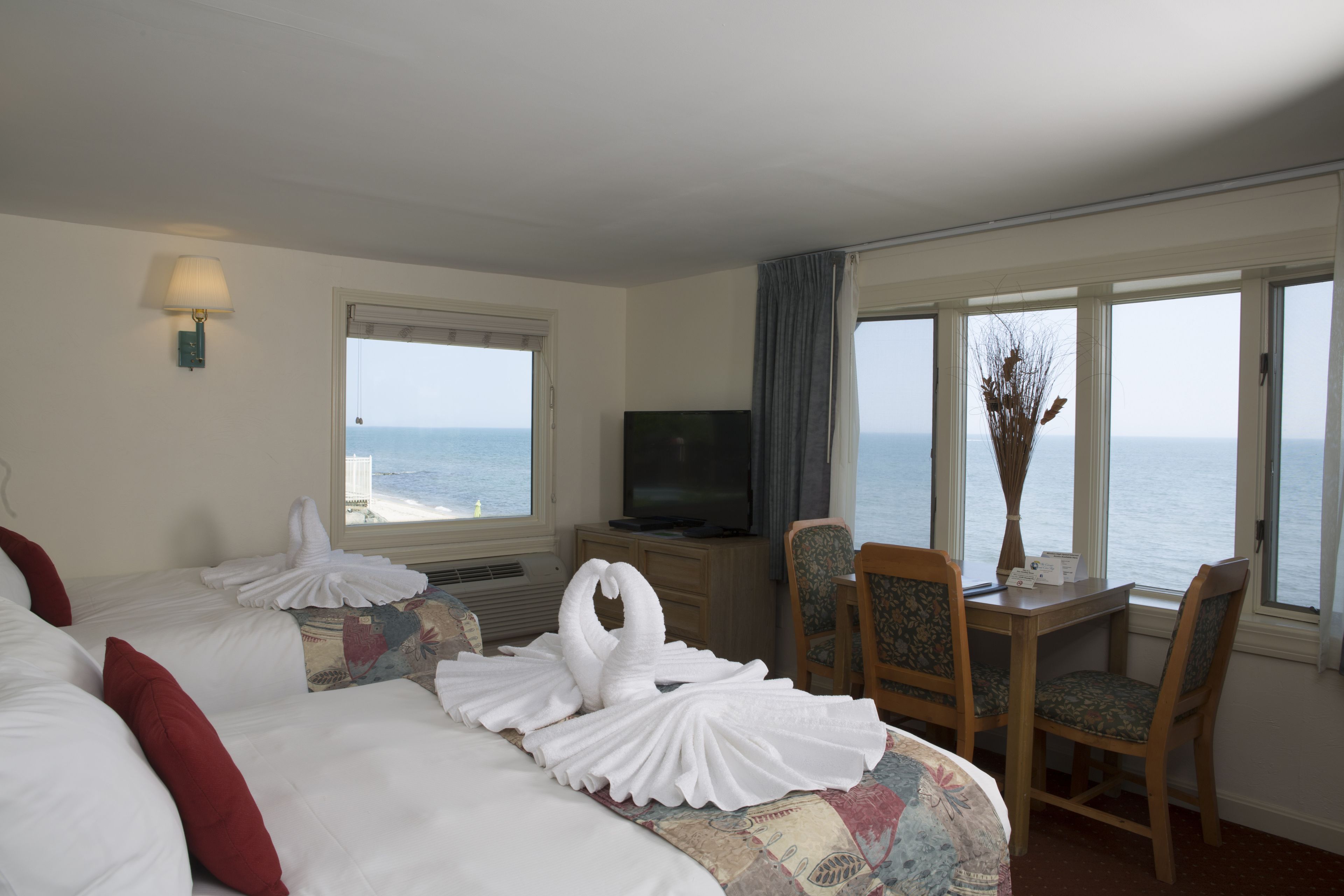 superior room, 2 double beds, balcony, ocean view (superior ocean front 2nd floor) | iron/ironing board, free wifi, bed sheets