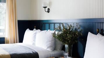 Sábanas de algodón egipcio, ropa de cama de alta calidad y minibar