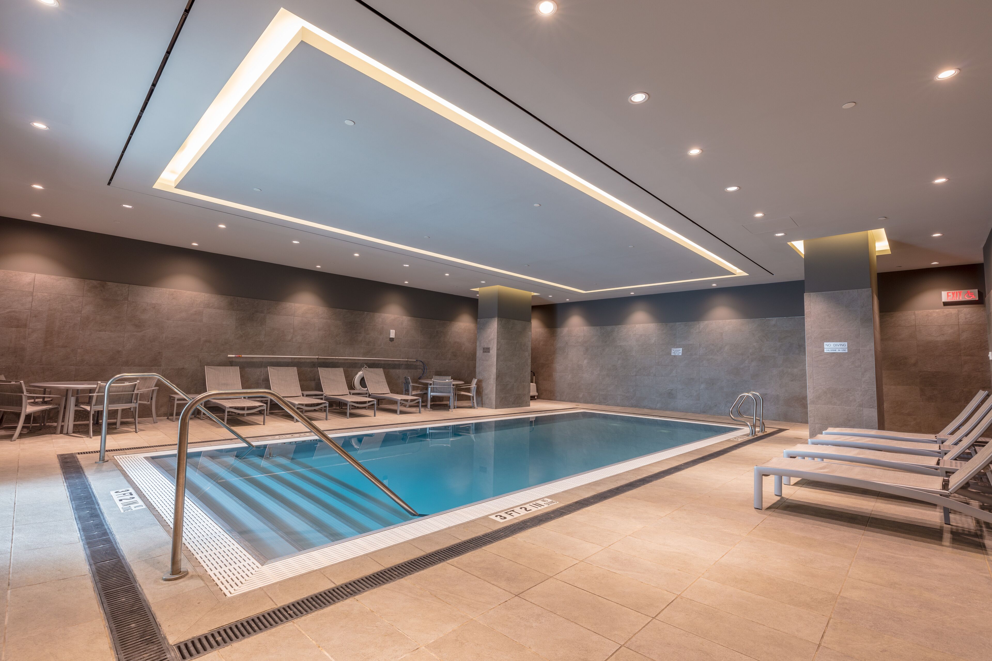 2 indoor pools, open 6 am to 10 pm, pool cabanas (surcharge)