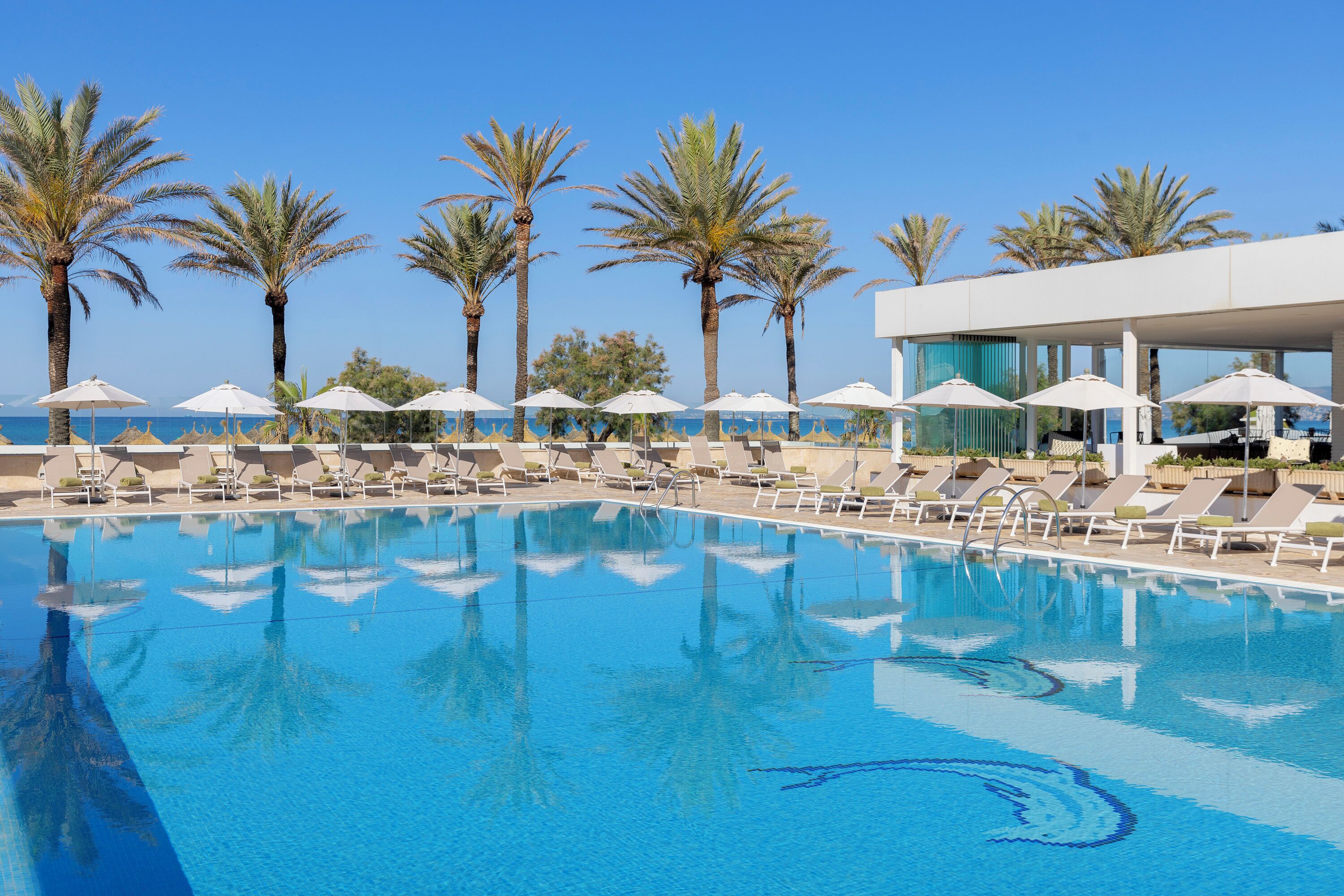 indoor pool, 2 outdoor pools, pool umbrellas, pool loungers