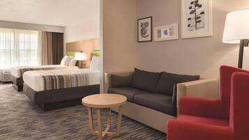 Studio Suite, 2 Queen Beds, Non Smoking | Premium bedding, desk, blackout drapes, iron/ironing board