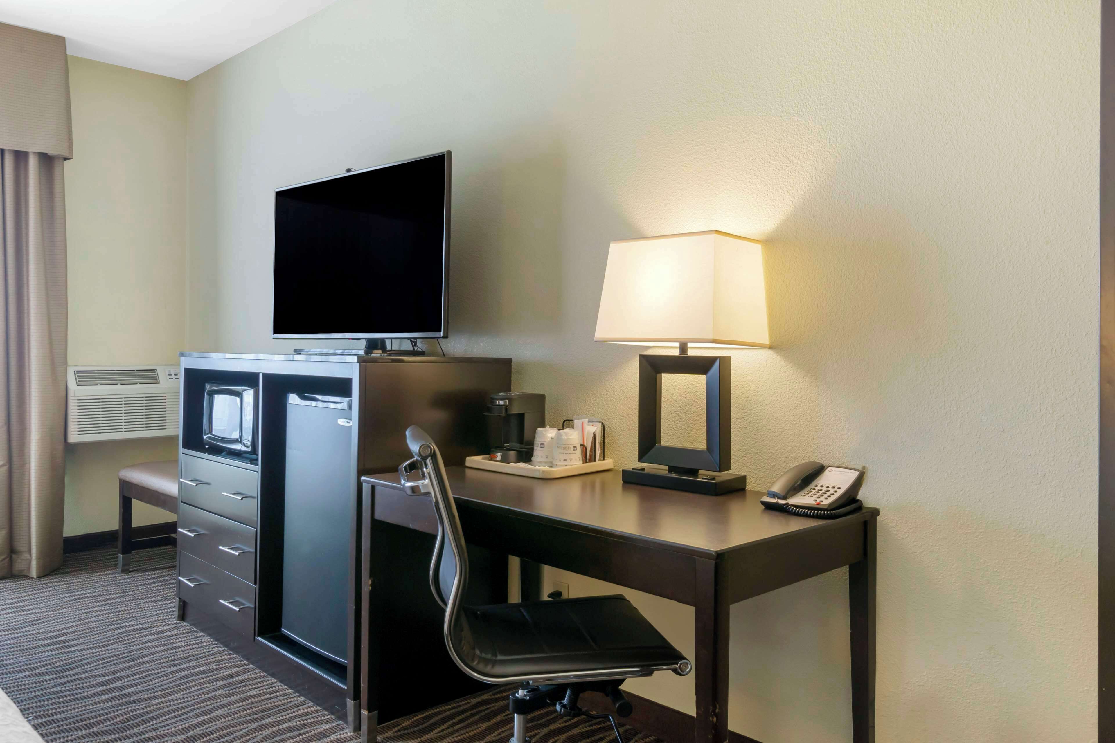 in-room safe, desk, blackout curtains, iron/ironing board