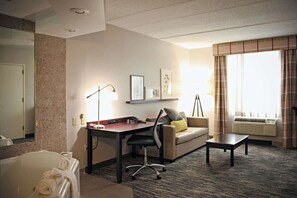 1 bedroom, desk, blackout curtains, iron/ironing board