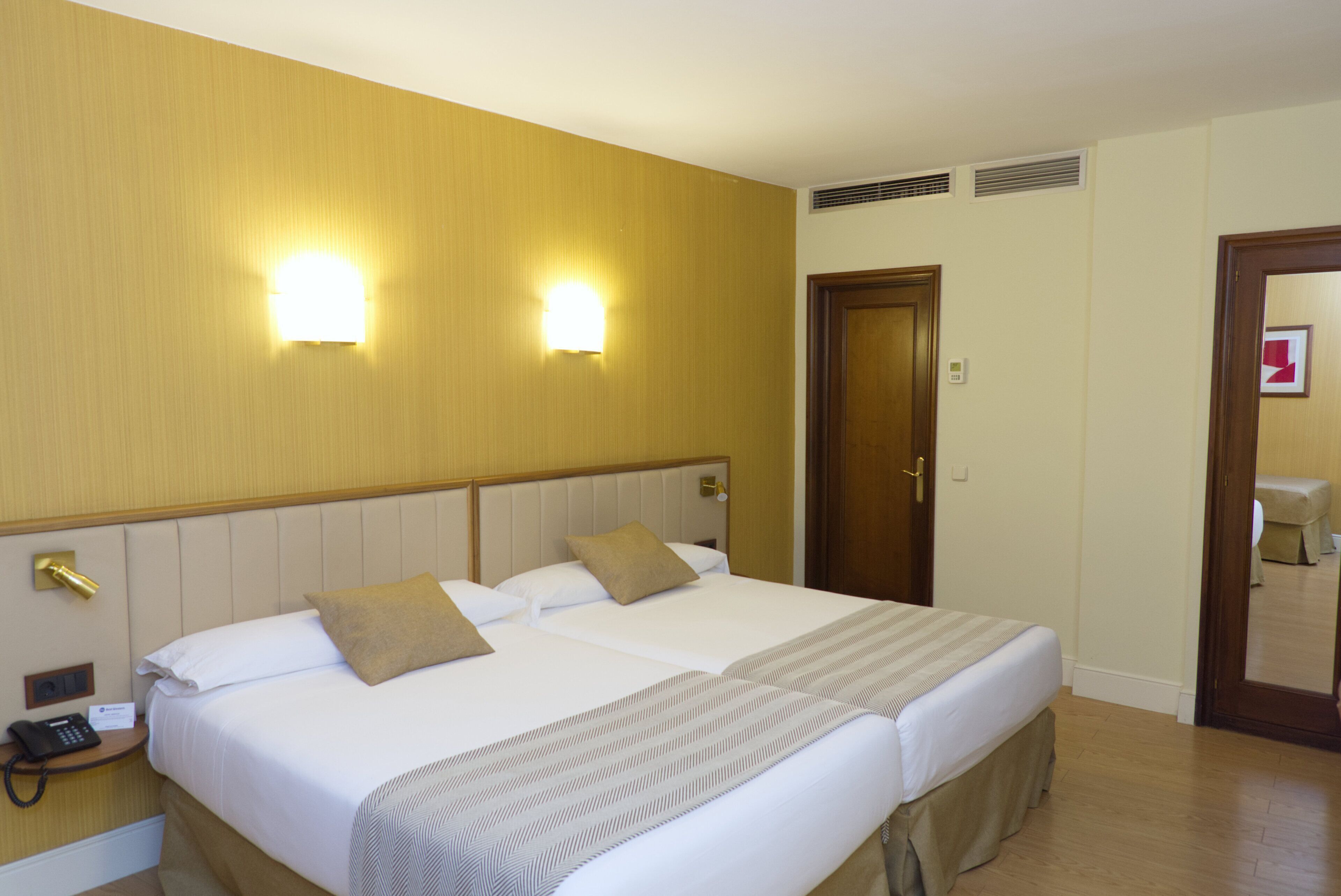 Egyptian cotton sheets, premium bedding, down duvets, minibar