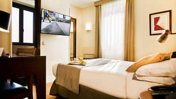 Lakens van Egyptisch katoen, luxe beddengoed, donsdekens, een minibar