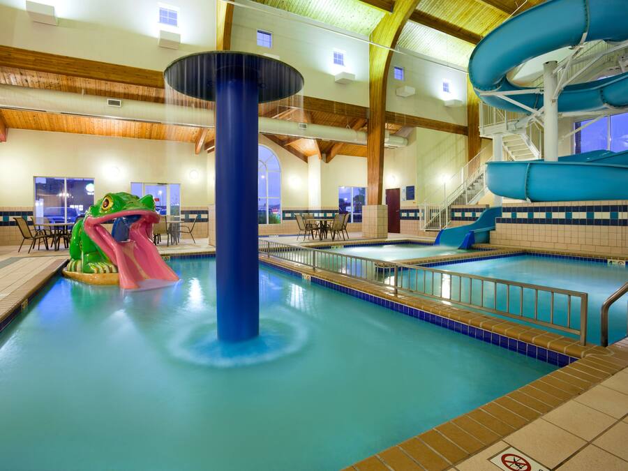 Indoor pool, open 8 AM to 11 PM, sun loungers