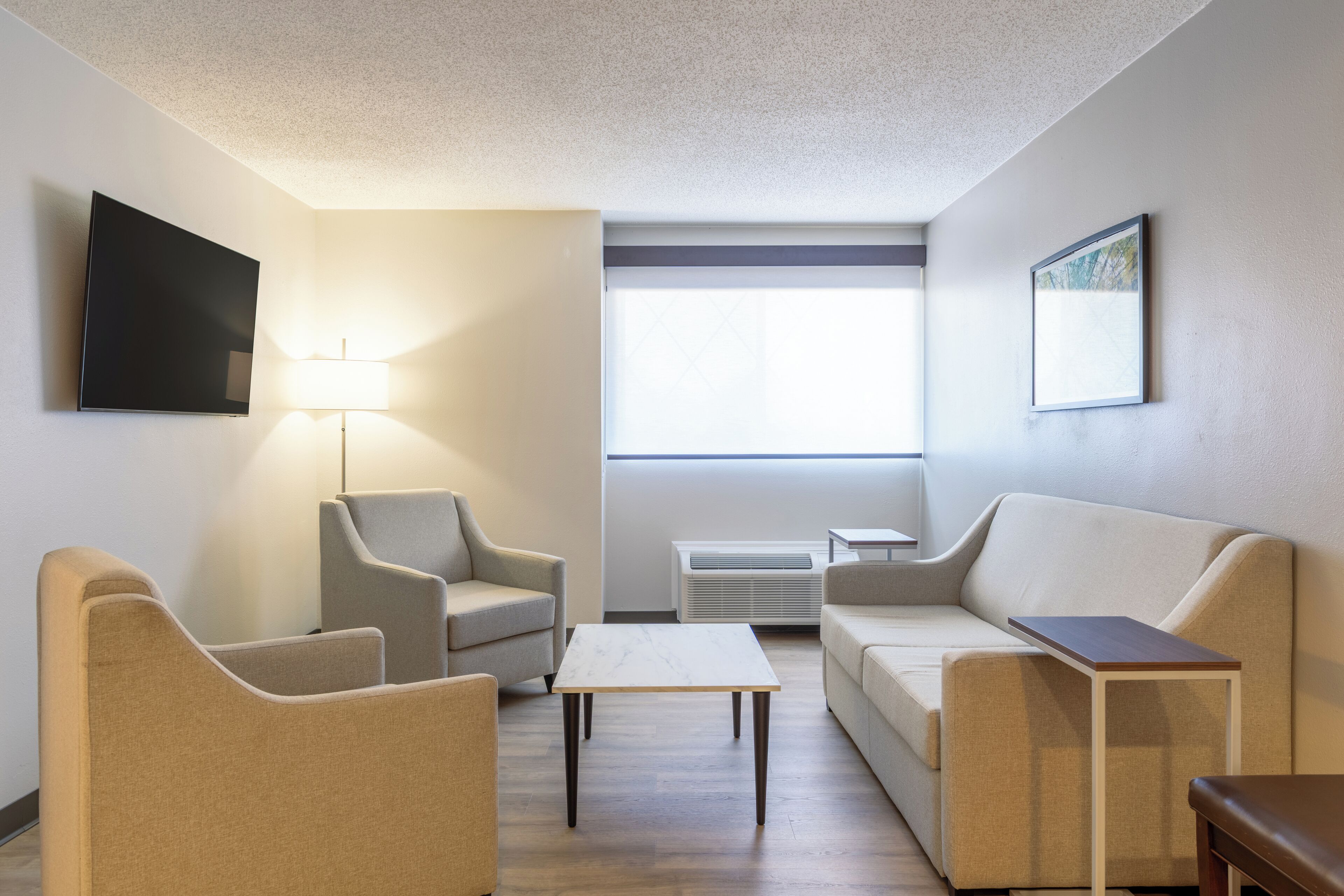 Desk, blackout drapes, iron/ironing board, free cribs/infant beds