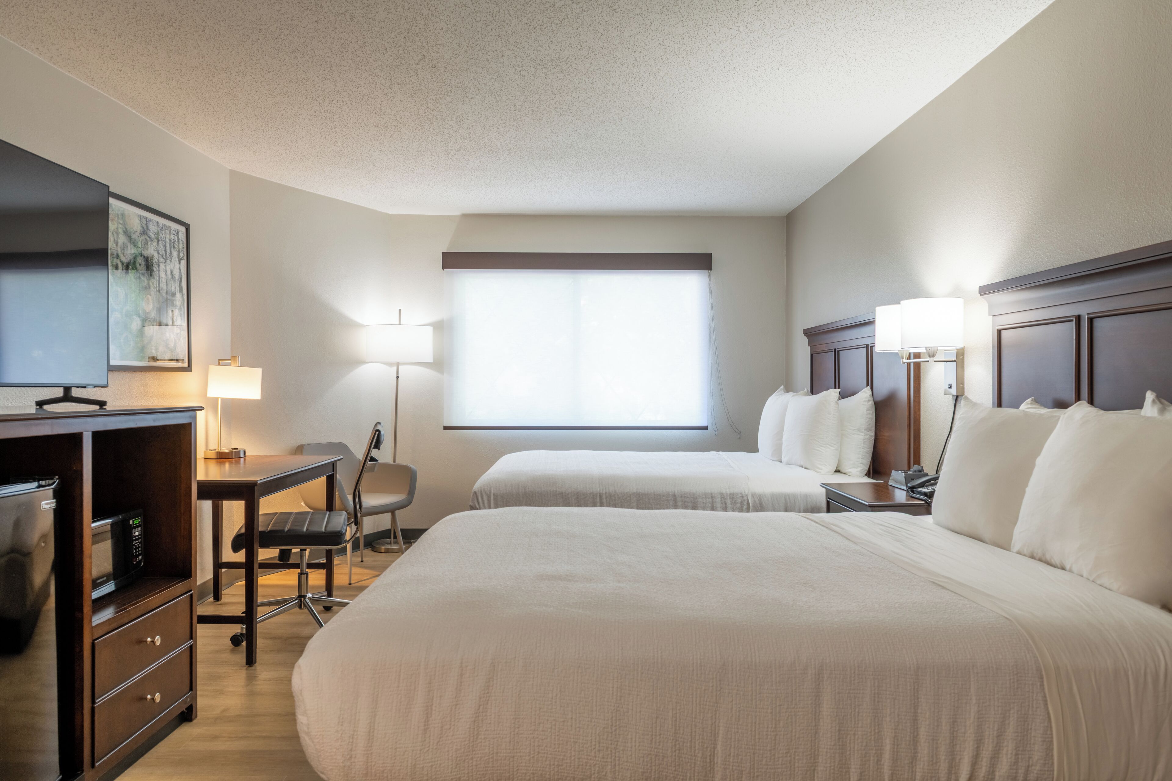 Standard Room, 2 Queen Beds, Accessible, Non Smoking | Desk, blackout drapes, iron/ironing board, free cribs/infant beds