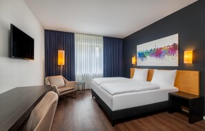 In-room safe, desk, iron/ironing board, free cribs/infant beds