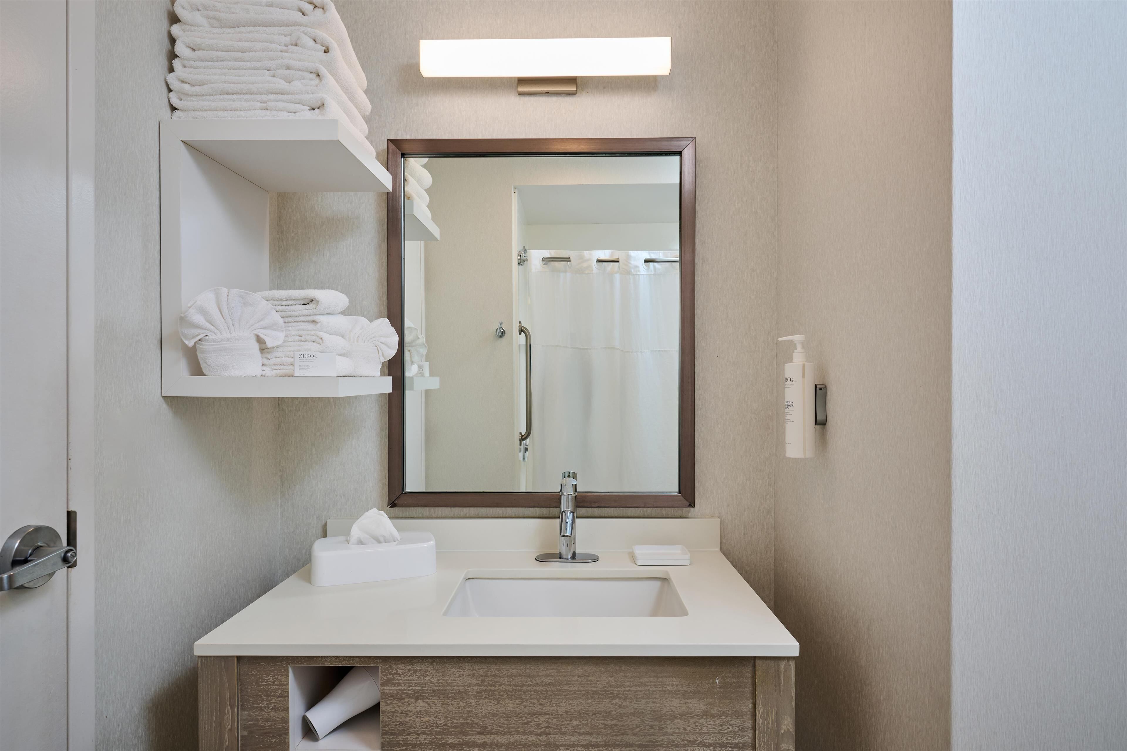 free toiletries, hair dryer, towels