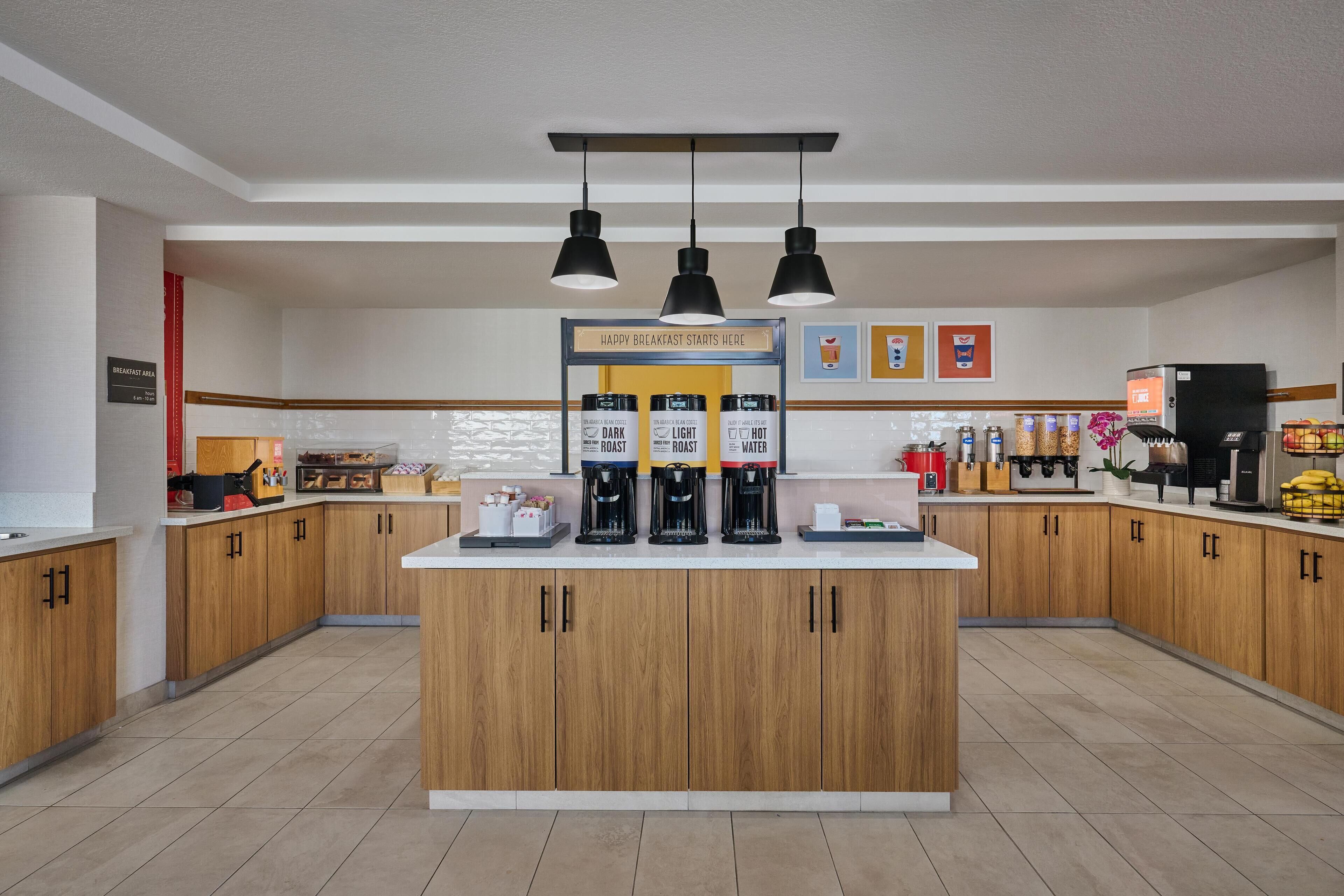 Free daily on-the-go breakfast 