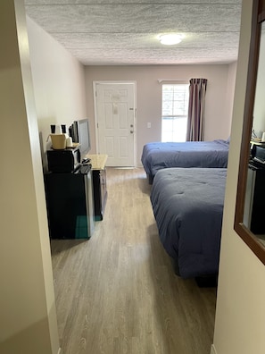 Standard Room, 2 Queen Beds, Non Smoking | Blackout drapes, iron/ironing board, free WiFi, bed sheets