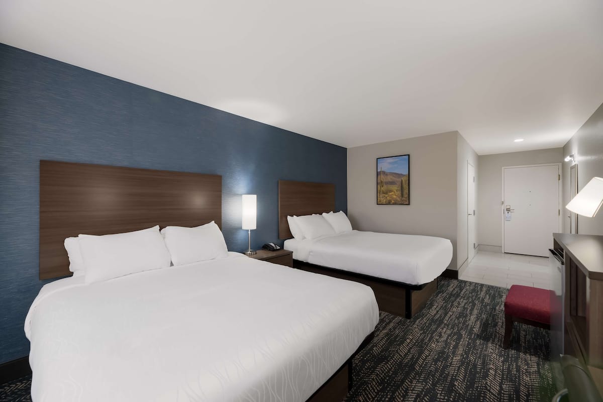 Standard Room, 2 Queen Beds, Accessible, Non Smoking (Walk-in Shower) | Premium bedding, pillowtop beds, desk, laptop workspace