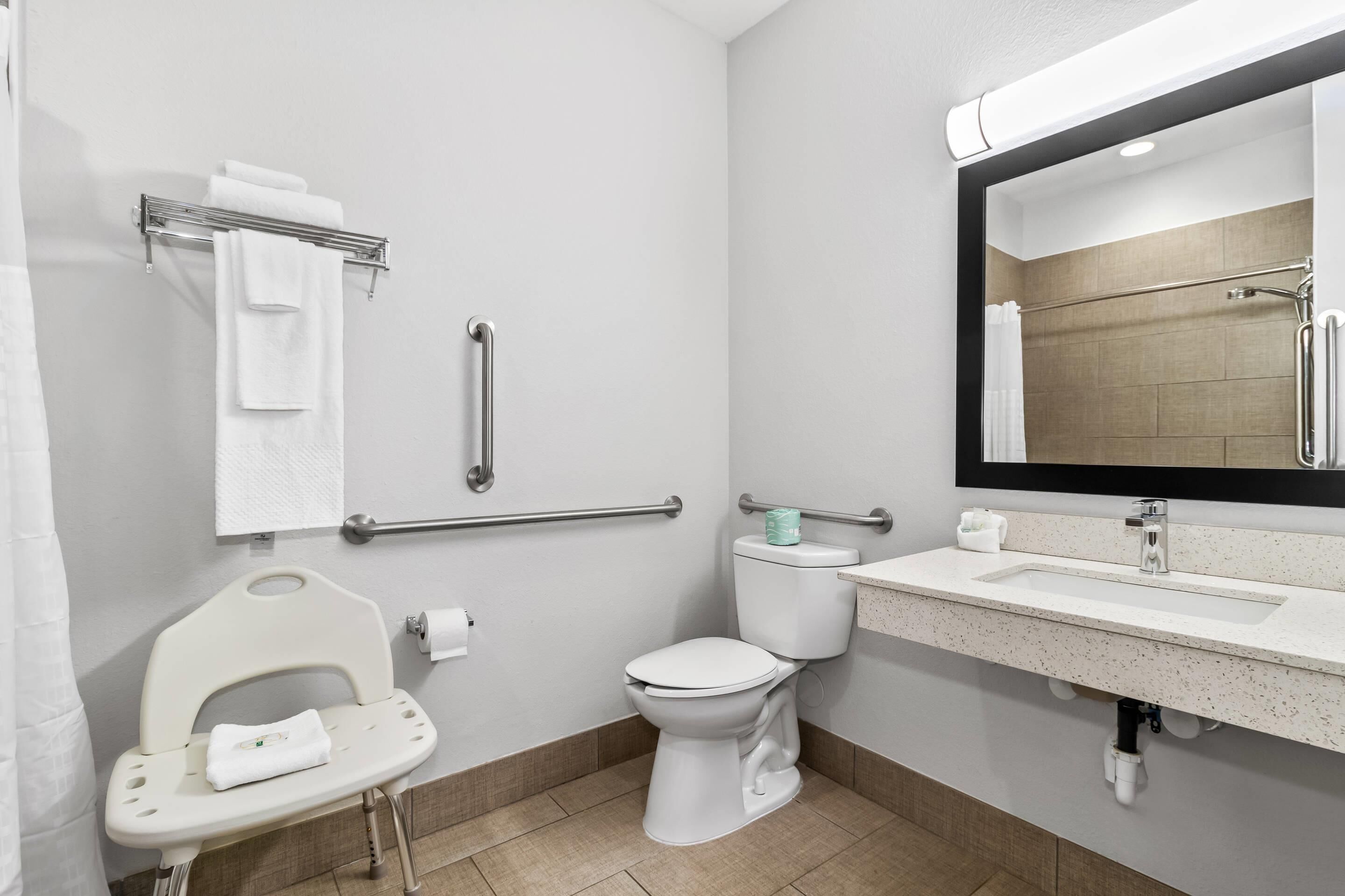 1 king bed, roll in shower accessible, non smoking | 1 bedroom, premium bedding, laptop workspace, blackout curtains