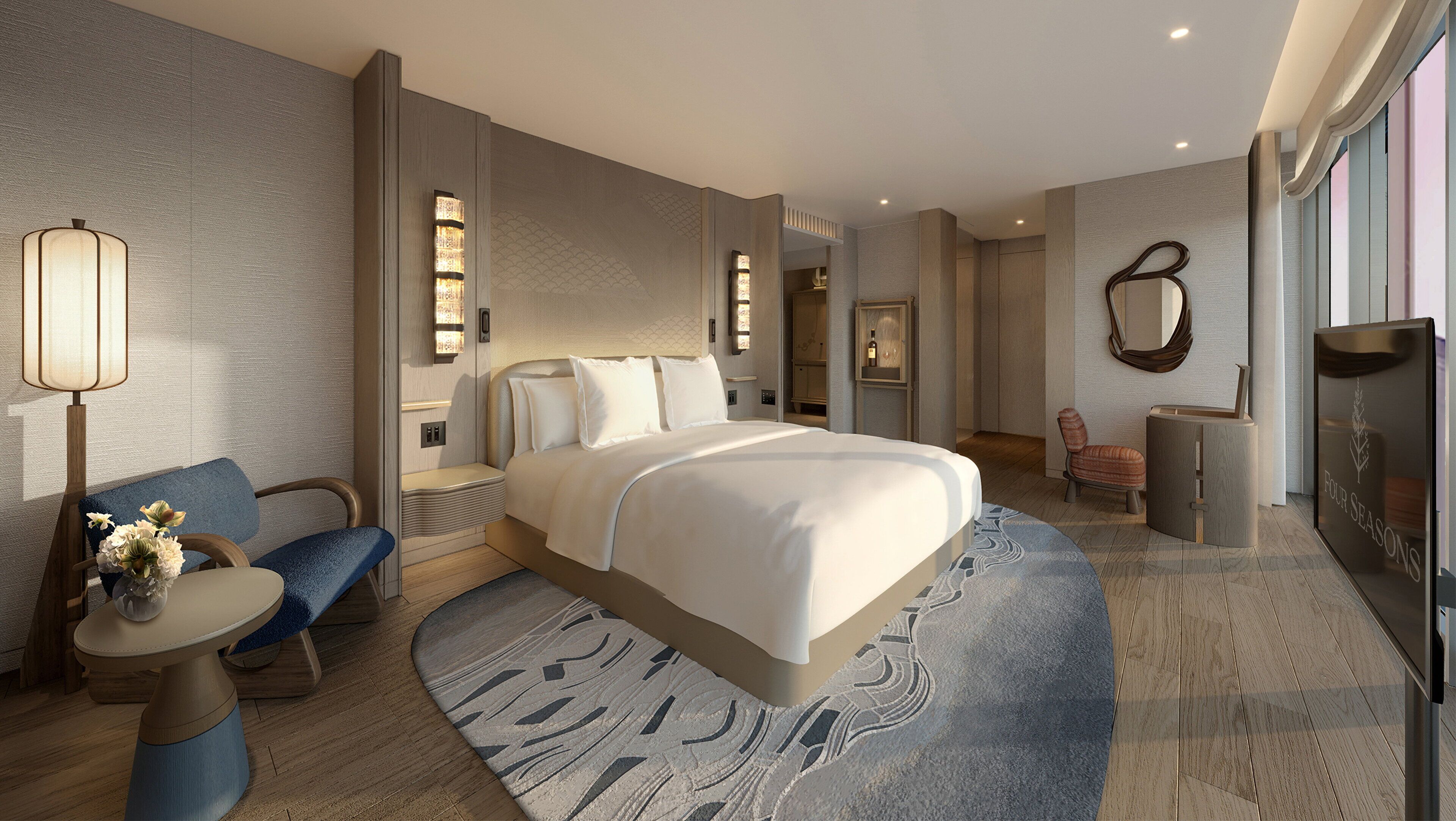 低過敏寢具、羽絨被、迷你吧、客房內保險箱