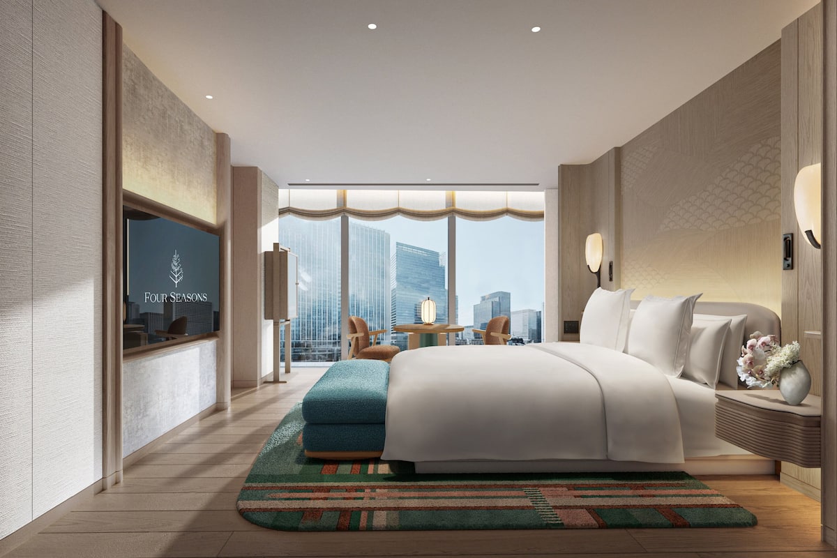 Suite Deluxe, 1 habitación, para no fumadores | Ropa de cama hipoalergénica, edredón y minibar