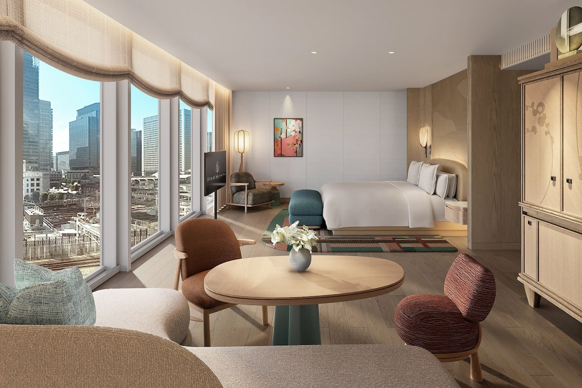 Habitación (Four Seasons) | Ropa de cama hipoalergénica, edredón y minibar