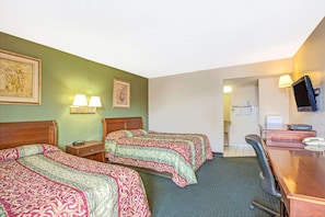 Room, 2 Queen Beds | Desk, rollaway beds, free WiFi, bed sheets