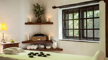 Sauna, hot springs, body treatments, hot stone massages